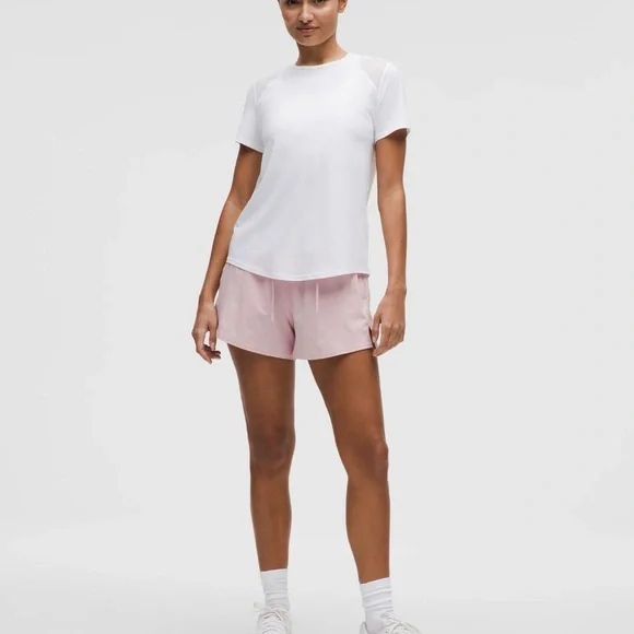 NWT LULULEMON ATHLETICA PACE RIVAL HIGH-RISE SHORT 3” PINK HAZE 4 - Picture 5 of 12